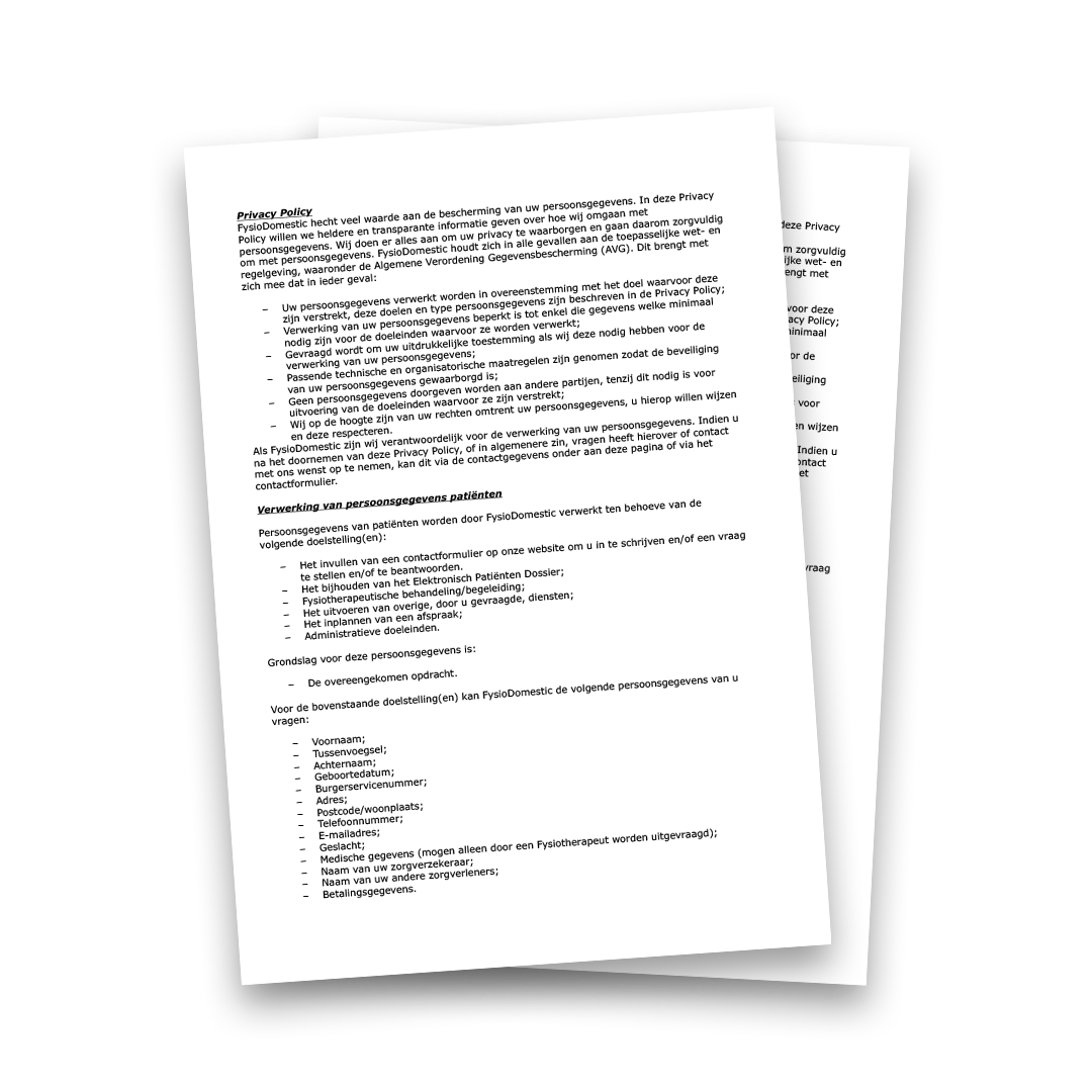 FysioDomestic_Privacyverklaring